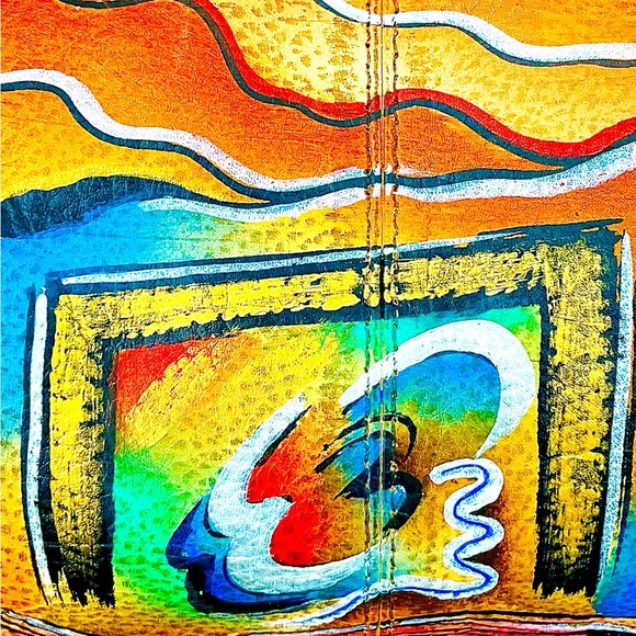 ANUSCHKA Hand Painted Leather Shoulder Bag - Picture 5 of 9